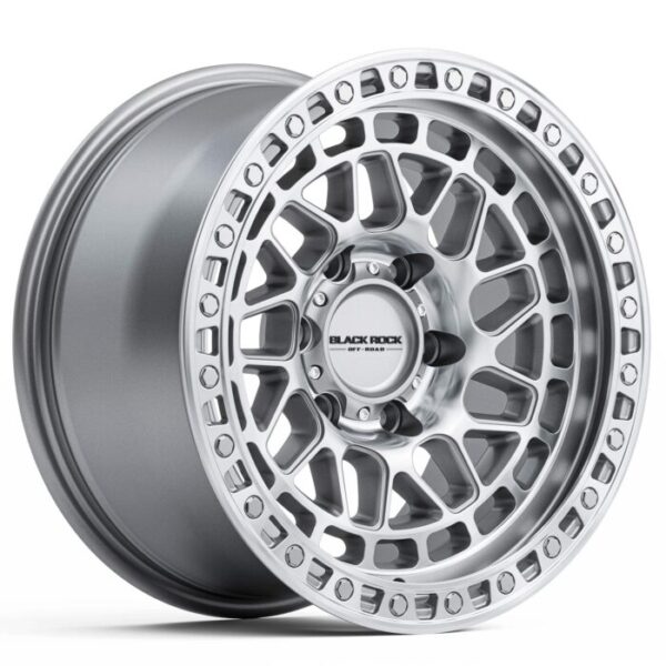 Black Rock Fury Silver Machined 17x9 6x139.7 ET12