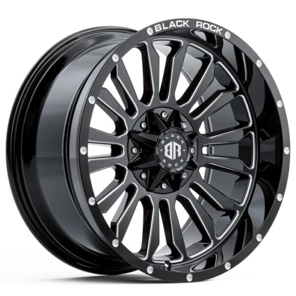 Black Rock Victory Gloss Black Milled 20x10 6x139.7 ET-12