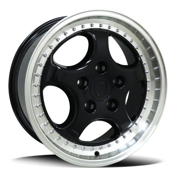 Replica Porsche 879 Gloss Black Machined Lip 18x8 5x130 ET50