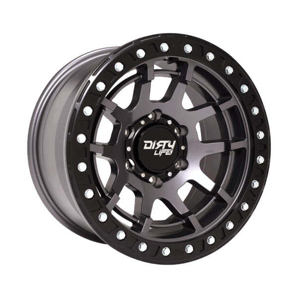Dirty Life Dual Tek DT4 Gloss Metallic Graphite 17x9 6x139.7 ET-12